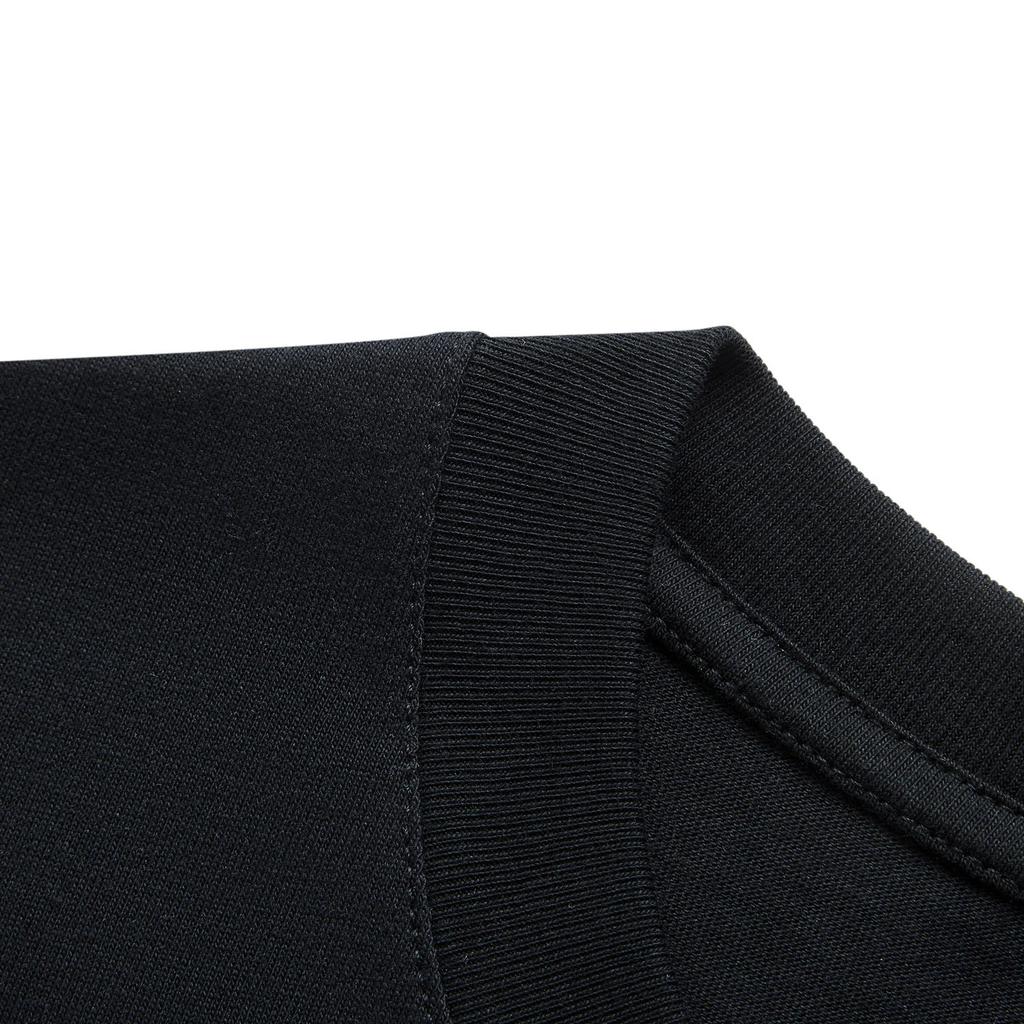 Li Ning Letter Print Versatile Round Neck Short Sleeve Casual Sports Suit Unisex Suits Black AHSVD61-2+YAPV001-1