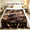 Fantasy Magic Theme Custom Blanket Personalized Name & Text Customized Soft Warm Throw Blanket Home Decor