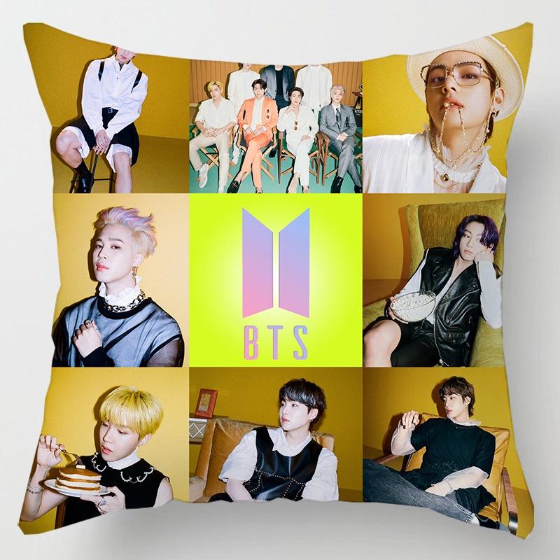 Уютная и стильная наволочка для подушки Bts Bangtan Boys для домашнего декора и комфорта