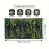 2D Hanging Vines Fern Green Wall Garage Door Backdrop Banner
