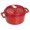 Staub Pico Cocotte Round Cherry 22cm, Double-Handled Cast Iron Enamel Pot, Induction Compatible, Officially Sold In Japan, La Cocotte Round 40509-825-