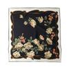 Literary Flower All-matching Mulberry Silk Crepe De Chine Scarf Sunscreen Fashion Square Towel