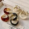 Circle Round Earring Jewelry Accessories Hoop Ear Buckle Trendy Resin Hoop Earrings  Wedding