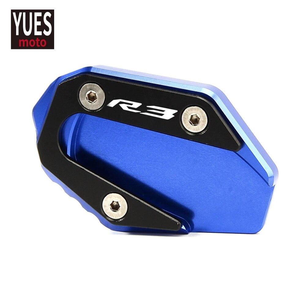 Аксессуары для мотоциклов CNC алюминиевая боковая подставка удлинитель подставки увеличитель пластина стойки для YAMAHA YZF R3 ABS 2015-