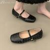Square Toe Marie Janes Shoes Woman Loafers Summer Women Flat Sandals 2025 Trend Soft Sole Elegant Dress Comfort Casual Zapatos
