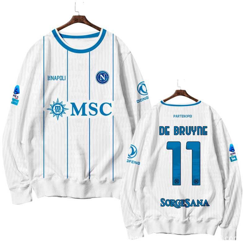 Napoli 26-27 Season Football Sweatshirt Crew Neck Long Sleeve Men Women Fans