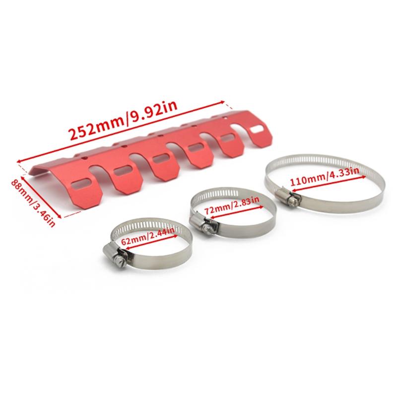 Motorcycle Exhaust Muffler Pipe Protector Heat Shield Cover Professional Refit