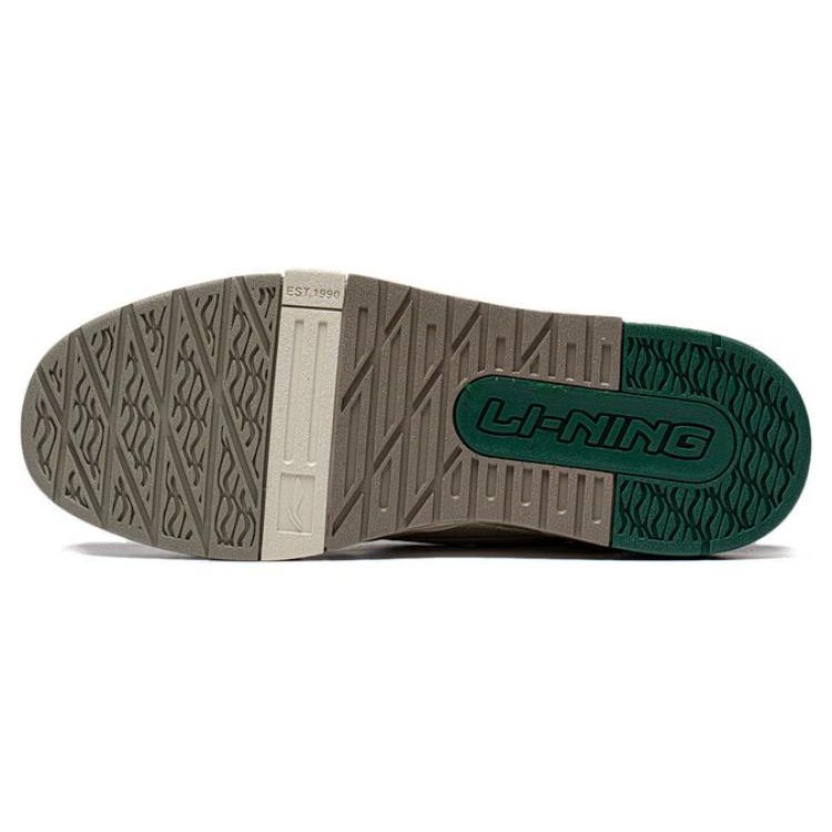 Li Ning 001 Btc Btc Premium Fabric Leather Non-Slip Low-Top Skate Shoes Men Sneaker Bone-White AGCT101-2