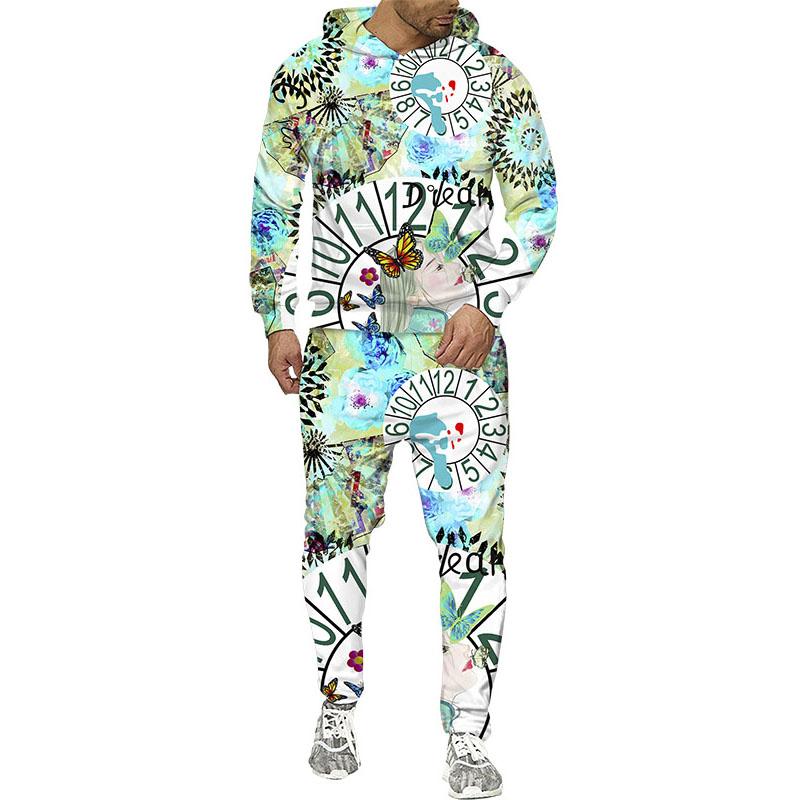 Новинка 2024 года, спортивный костюм для мужчин и женщин, повседневный спортивный костюм с длинным рукавом и капюшоном, мужские толстовки из двух предметов + брюки, костюм в стиле хип-хоп, модная уличная одежда, мужские комплекты