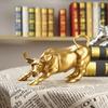 Light Luxury Wall Street Bull Statue Fortune Stock Market Mascot Sculpture Office