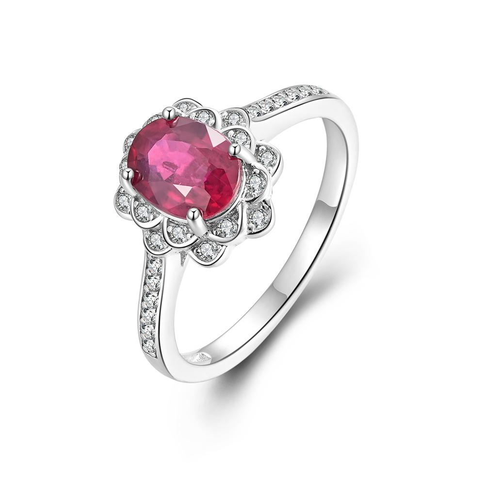 Natural Filled Ruby Jewelry Set July Birthstone 925 Silver Ring Earrings Necklace for Women Wedding Banquet Gifts Rare Precious