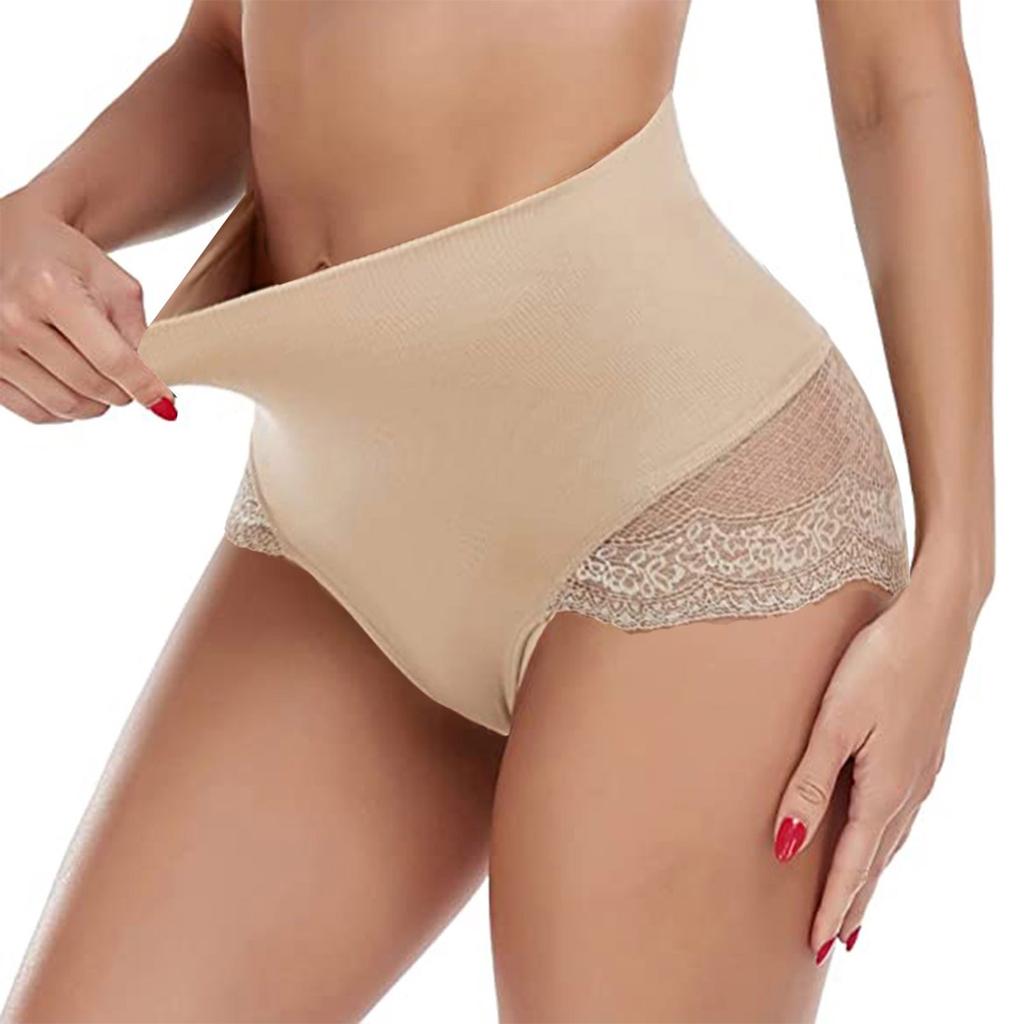 Women's Mid Waist Shaping Pants Large Lace Underwear Tight Fit Body Tight Pants