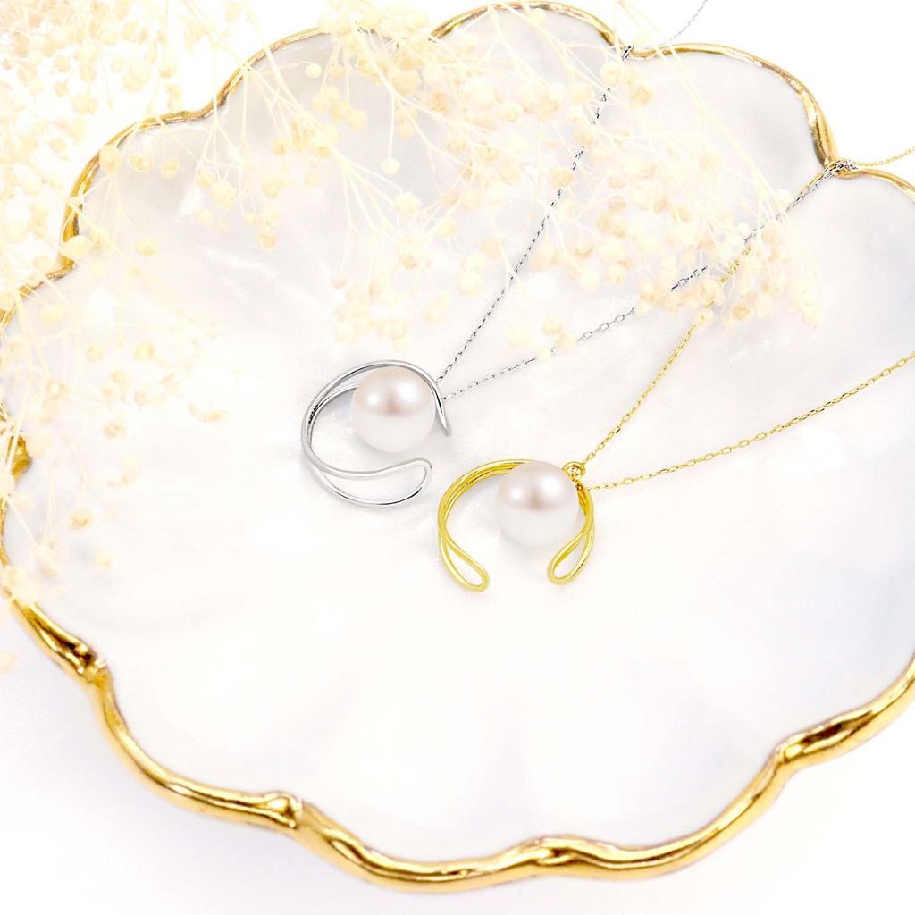 Ожерелье Akoya Pearl Single Pearl Moon Motive Pt900 Platinum [Lara Christie] Женское lp56-0004-pt