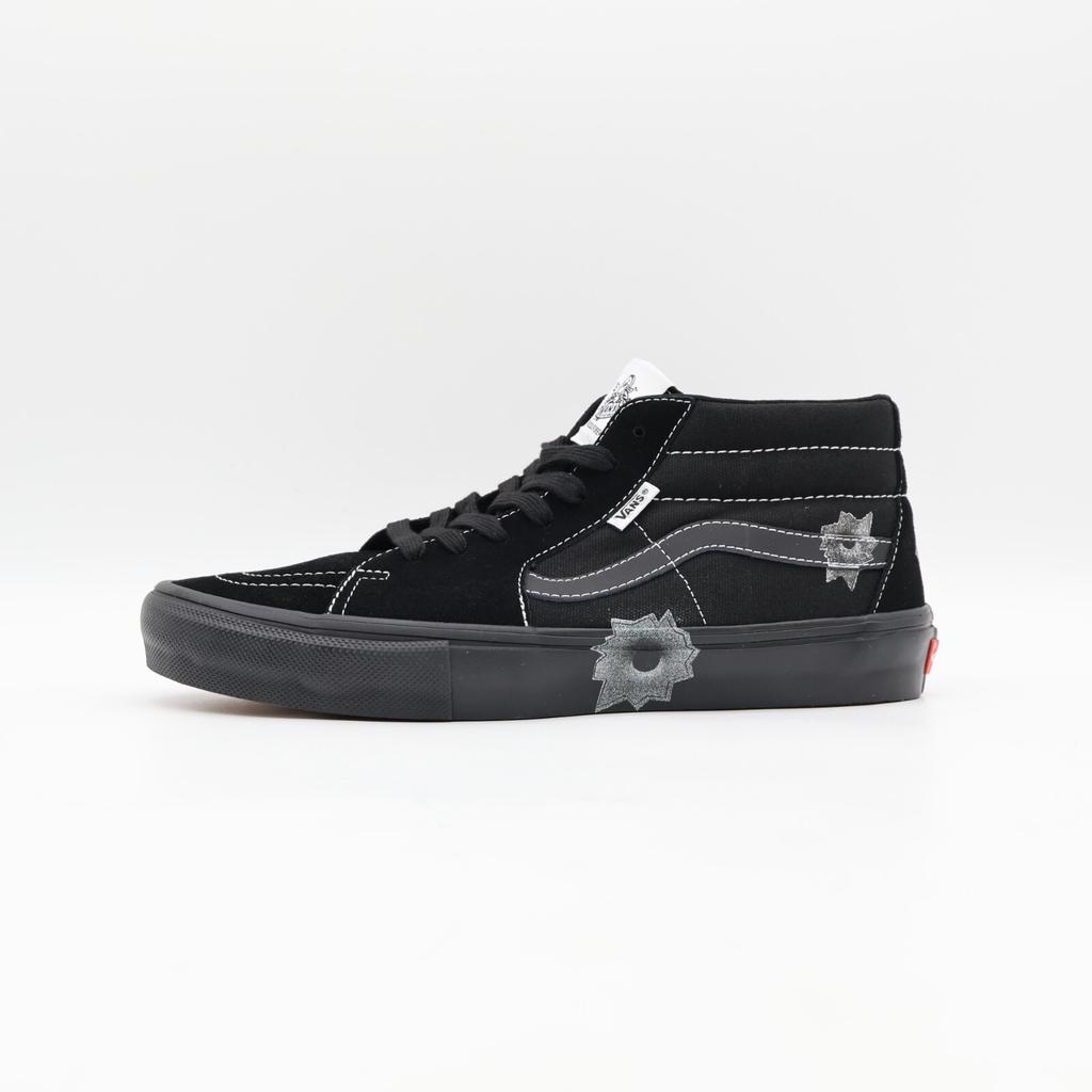 VN0A5KS1BLK Nate Lowman Supreme Vans Skate Grosso Mid Черный с прострелами (Мужской)