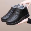 Women's Snow Boots Winter Non-slip Waterproof Warm Cotton Boots Soft Soles Comfortable Mother Shoes Leather Windproof Ankle Boot
