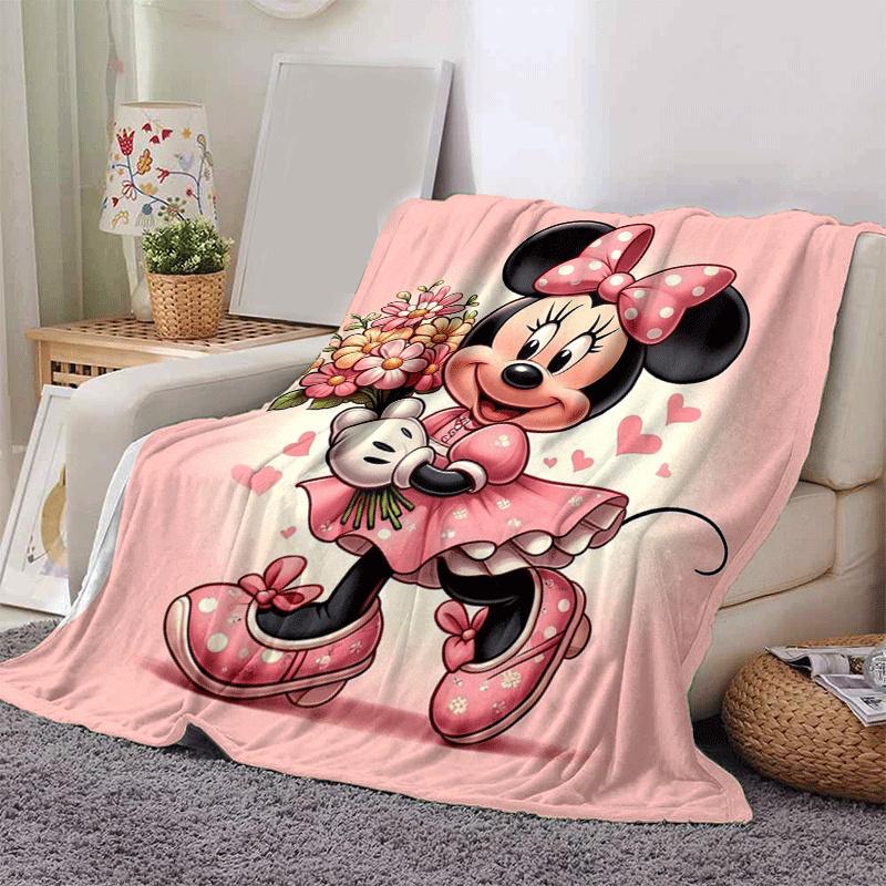 1pc Minnie Printing Blanket - Soft, All-Season Throw for Living Room, Bedroom,Travel