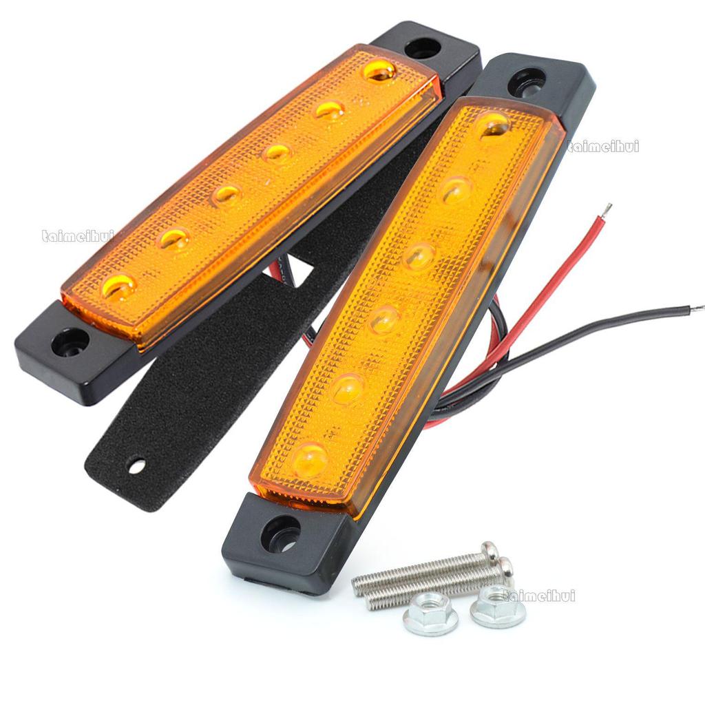 Multicolor LED Truck Side Light - 5 Colors, 6 LEDs, 12V/24V, Double-Sided Adhesive