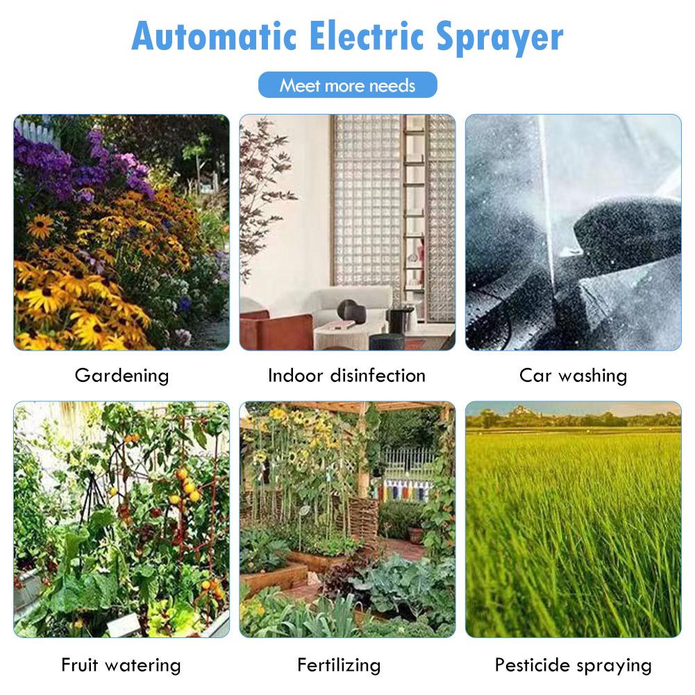 Распылитель на батарейках, перезаряжаемый электрический распылитель с 2 режимами, гибкая шейка, 6,6-футовый водяной шланг для полива и мытья растений