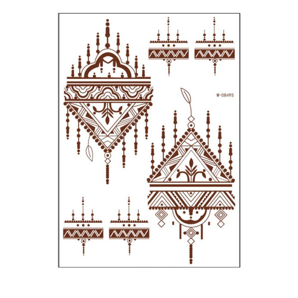 Wedding Tool Body Art Sticker Henna Tattoo Stickers Water Transfer Decals Temporary Tattoo