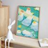 Diamond Painting Kit Full Diamond Round Mosaic Cute Ducks Pastel Pond Fish Blue Water Home Decor Gift