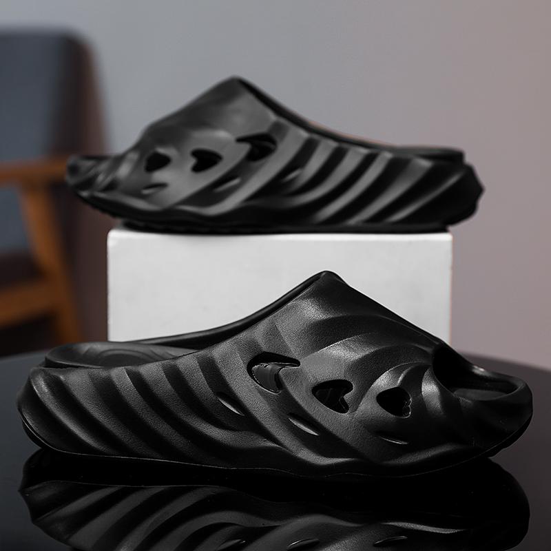 Мужские большие тапочки, летние легкие сандалии, шлепанцы с облаками, толстые тапочки на платформе, ванная комната, мягкая подошва из ЭВА