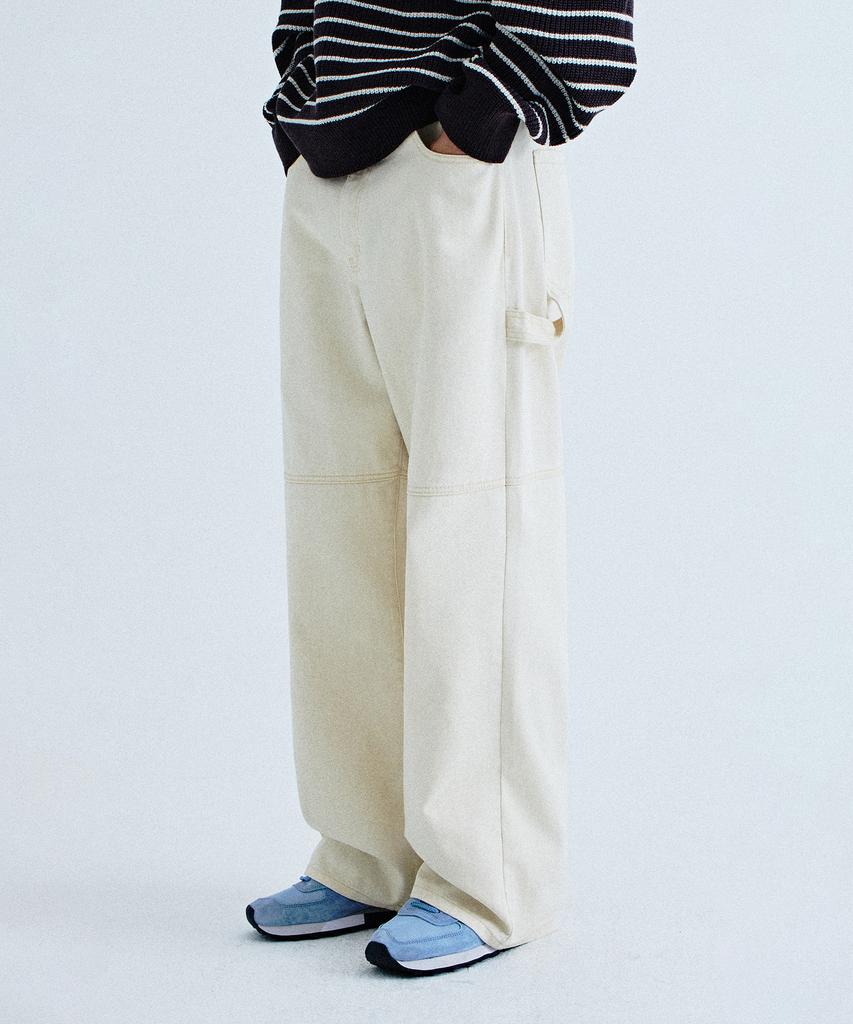 KIIMUIR Garment-Washed Carpenter Pants_Ecru
