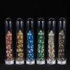 Glitter Polyhedral Dice with Tube Dnd Rpg TRPG 7pcs Transparent Glitter Digital Dice Set D4-20 for Board Game Accessories