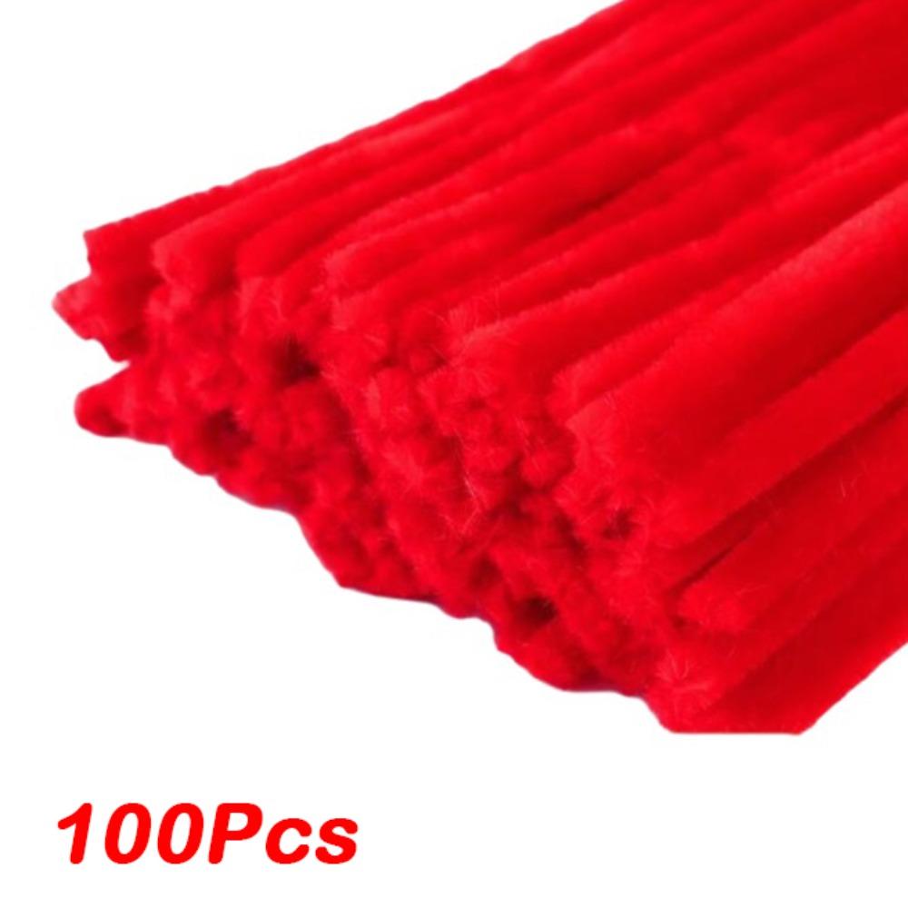 100/300/400Pcs Flexible Wire Pipe Cleaners Bendable Plush Sticks for Artificial Flower Making