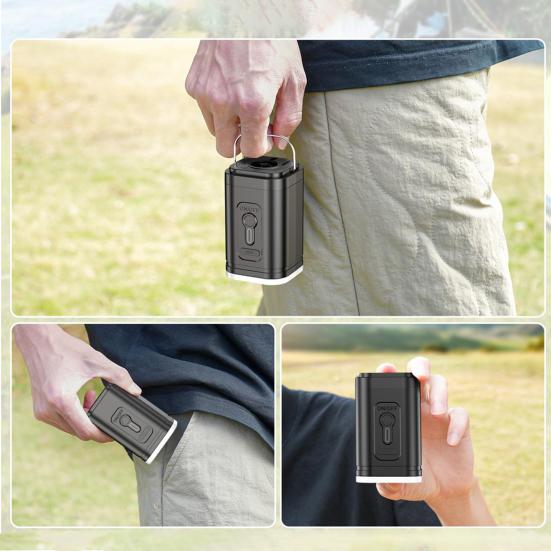 Mini Cordless Air Pump with 5 Nozzles Camping Light 2400mAh USB Inflatable Swimming Ring Float Air Mattress Bed Electric Inflator Deflator Pump