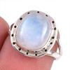 Natural Rainbow Moonstone Gemstone Handmade 925 Solid Silver Gift Ring S.6 W7q95