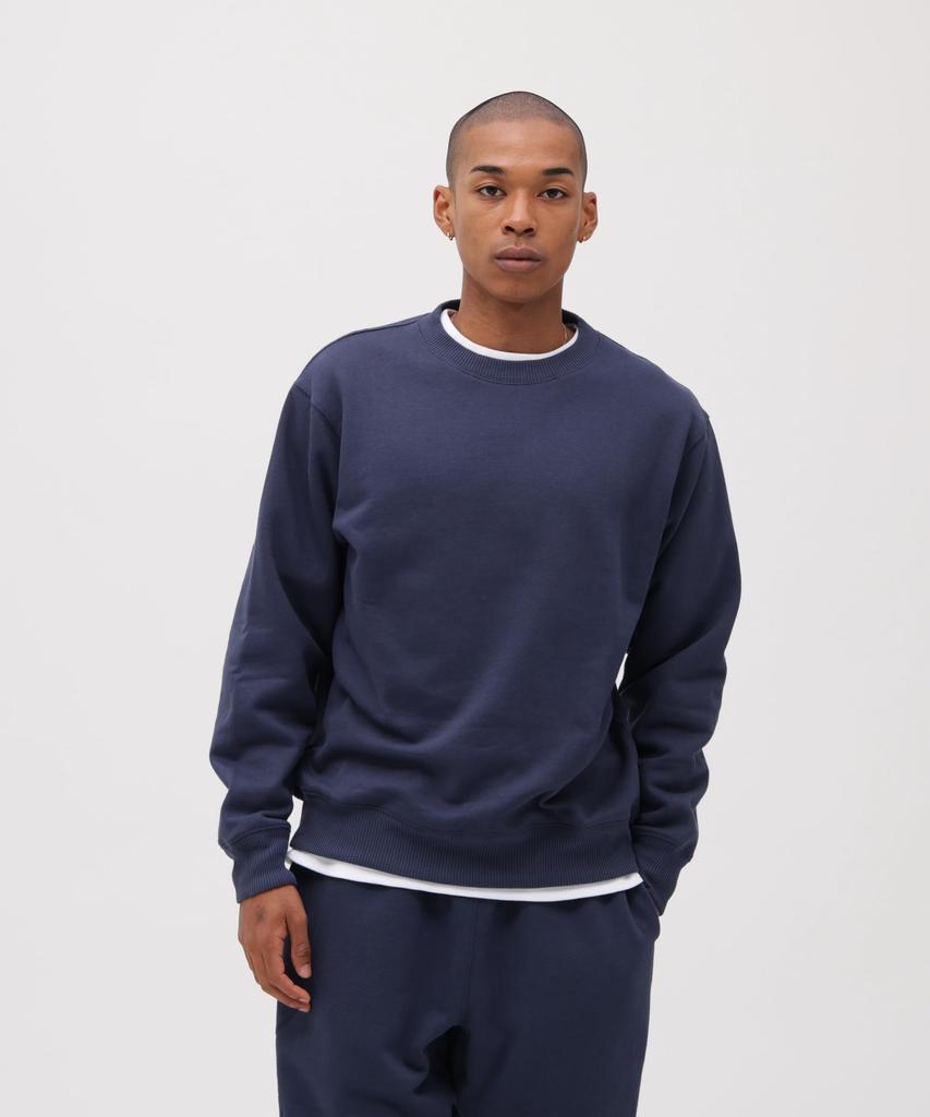 AVIREX CREW NECK L/S SWEAT 783-3932002 men's L navy