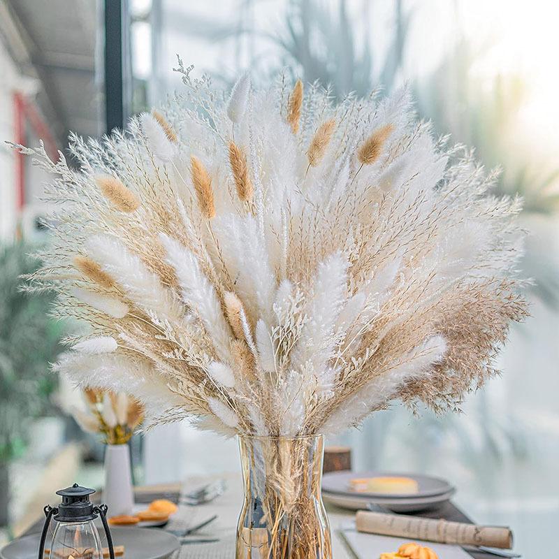 Source Yunnan Dried Flower Bouquet Combination, Real Flower Pampas Grass Home Decoration Reed Rabbit Tail Grass Dried Flowers
