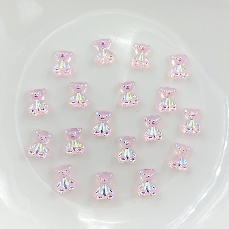 30pcs Cute Animal Bear Crystal Flat Back Rhinestone Nail Art Decoration DIY Clothing Hair Accessories Materials