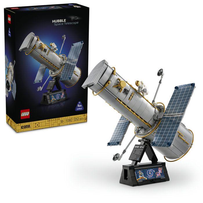 LEGO Icons 11382 - Le Télescope Spatial Hubble - Set de Construction Adulte DIY - Cadeau