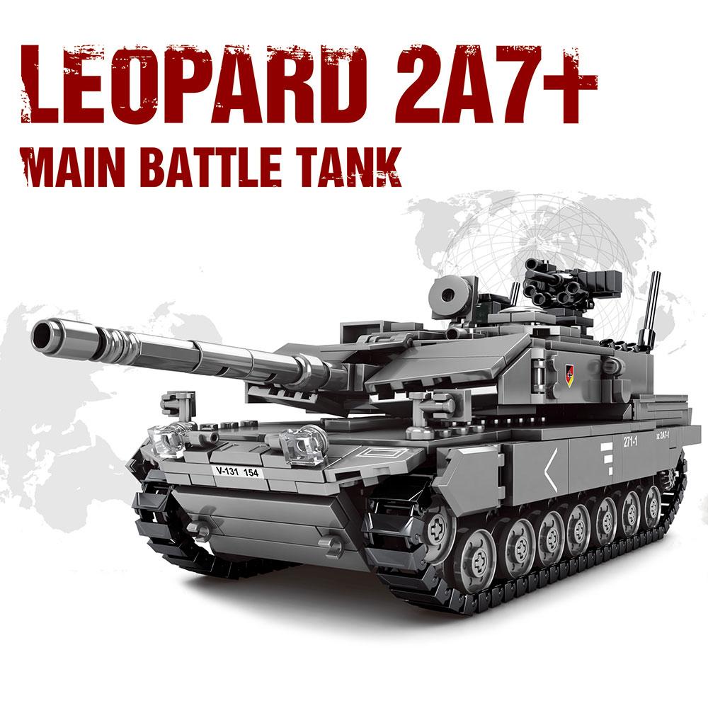 Военный ОБТ Второй мировой войны Армия Основной Боевой Танк Challenger Leopard 2A7+ Солдаты Фигурки Строительные Блоки Набор Для Детей Детские Игрушки Подарки