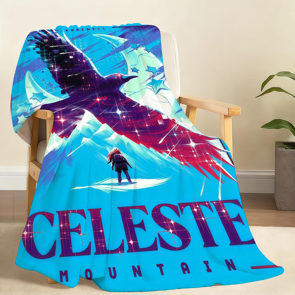 Приключенческая Видеоигра C CelesteS Плед Мягкий Плед для Дома Спальни Кровати Дивана Пикника Путешествия Офиса ОтдыхаПокрывало Плед Подарок