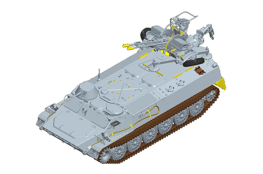 Trumpeter Многоцелевой бронетранспортёр Пушка Пластиковая модель 09618 1/35 МТ-ЛБ с зенитной установкой ЗУ-23-2