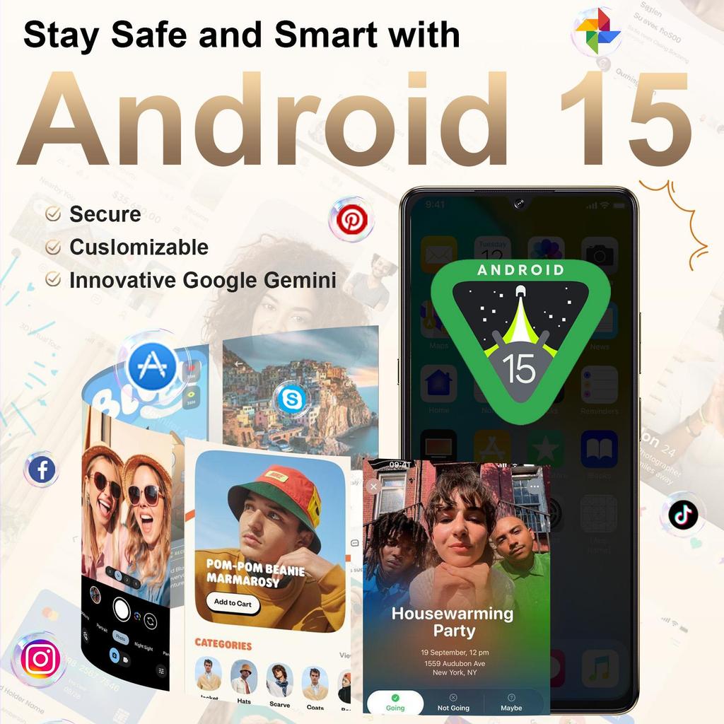 Смартфон CUBOT X100 5G Android 15, 6.88'' HD+ 120Hz, 16GB+256GB, MTK 7025, 64MP+16MP, 5100mAh/33W, 1.72" Задний дисплей, 5G Dual SIM/NFC/Двойные динамики