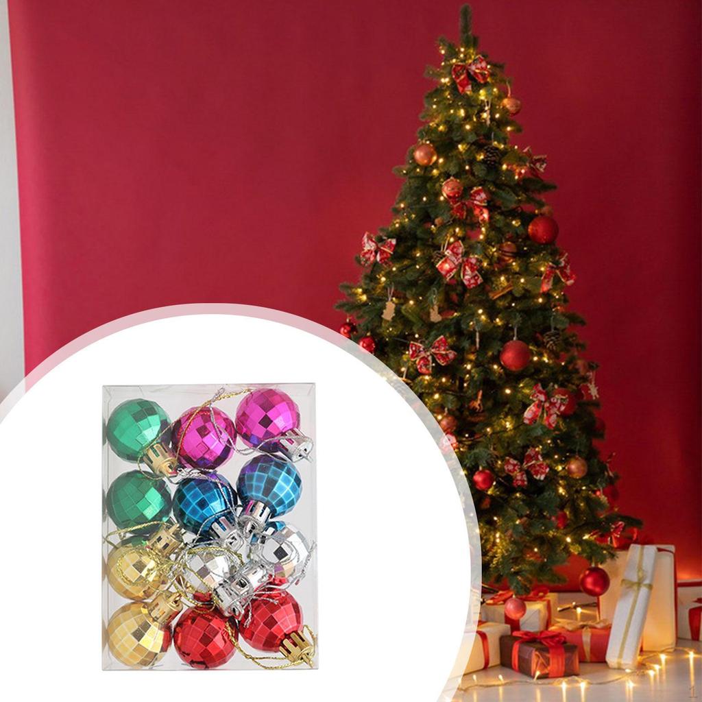 12 Pieces Christmas Ball Ornaments Tree Hanging Xmas Decor