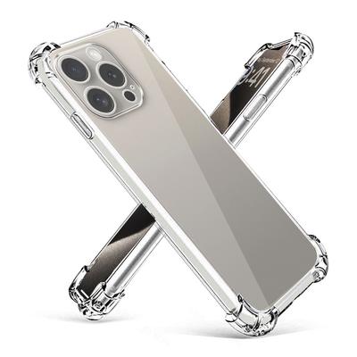 Для iPhone 16 Pro /15 Plus Чехол Прозрачный Противоударный Силиконовый Мягкий Чехол для Телефона Для iPhone 15 16 Pro Max /iPhone 16 Plus /15 Pro Funda