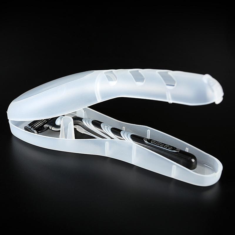 Коробка для хранения мужских бритв, прозрачный пластиковый держатель, чехол для бритвы