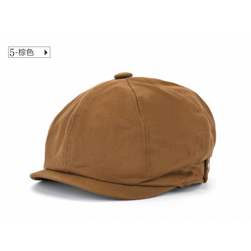 Summer British Painter Hat Large Octagonal Hat Men's Large Size Vintage Newsboy Cap Tide Summer Women's Hat