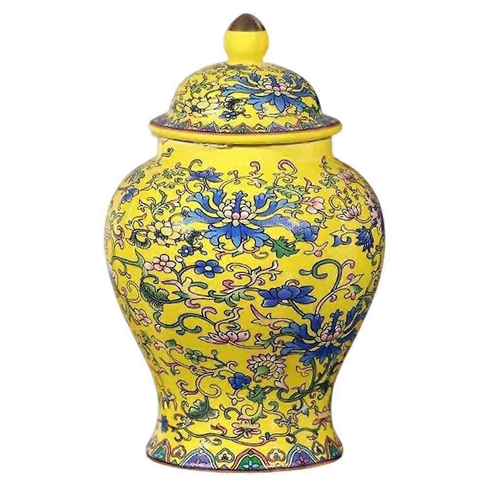 Nordic Enamel Color General Jar Sealed Jar Moisture-proof Tea Pot Handicraft