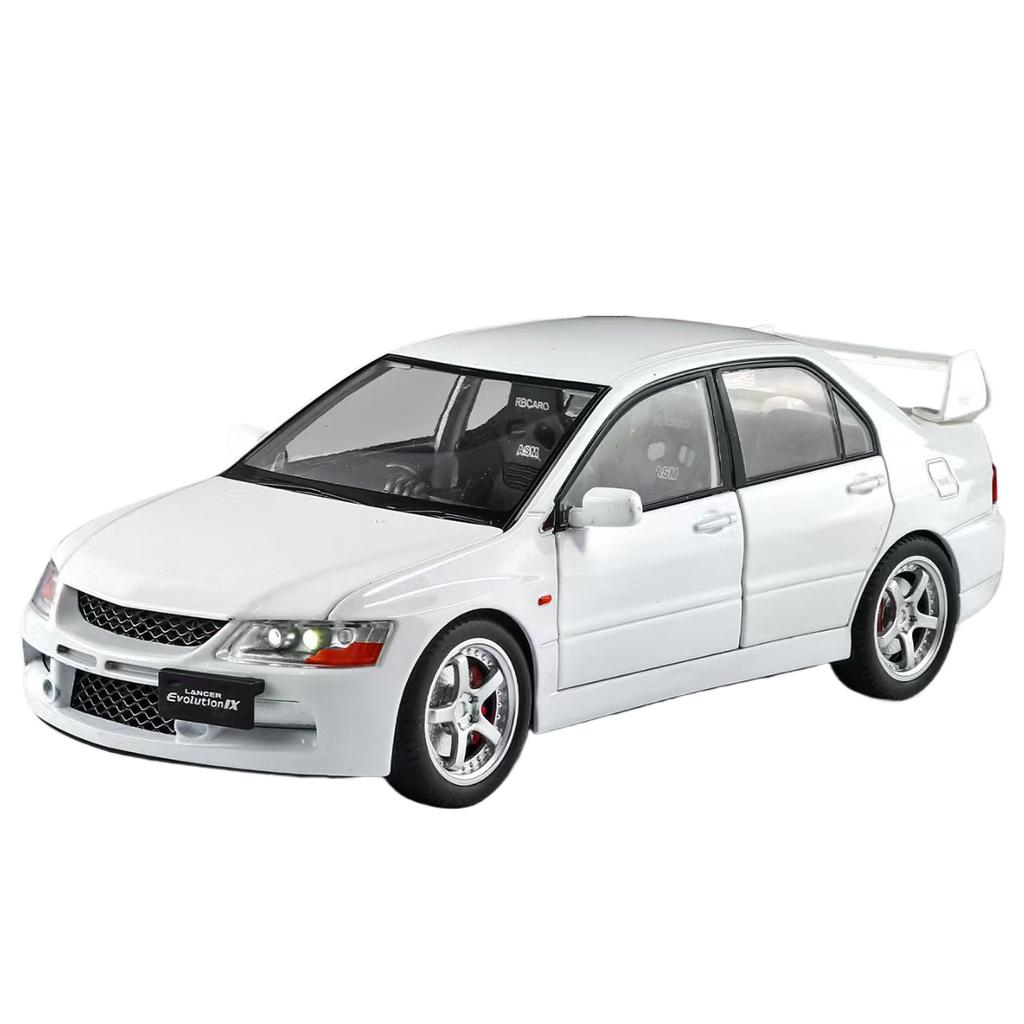 1/24 Модель спортивного автомобиля из сплава Mitsubishi Lancer Evolution Литые металлические гоночные автомобили Модель автомобиля Звук и свет Детские игрушки Подарок