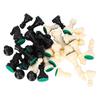 Plastic Chessmen Set International Chess Game Complete Chessmen Set Black&White