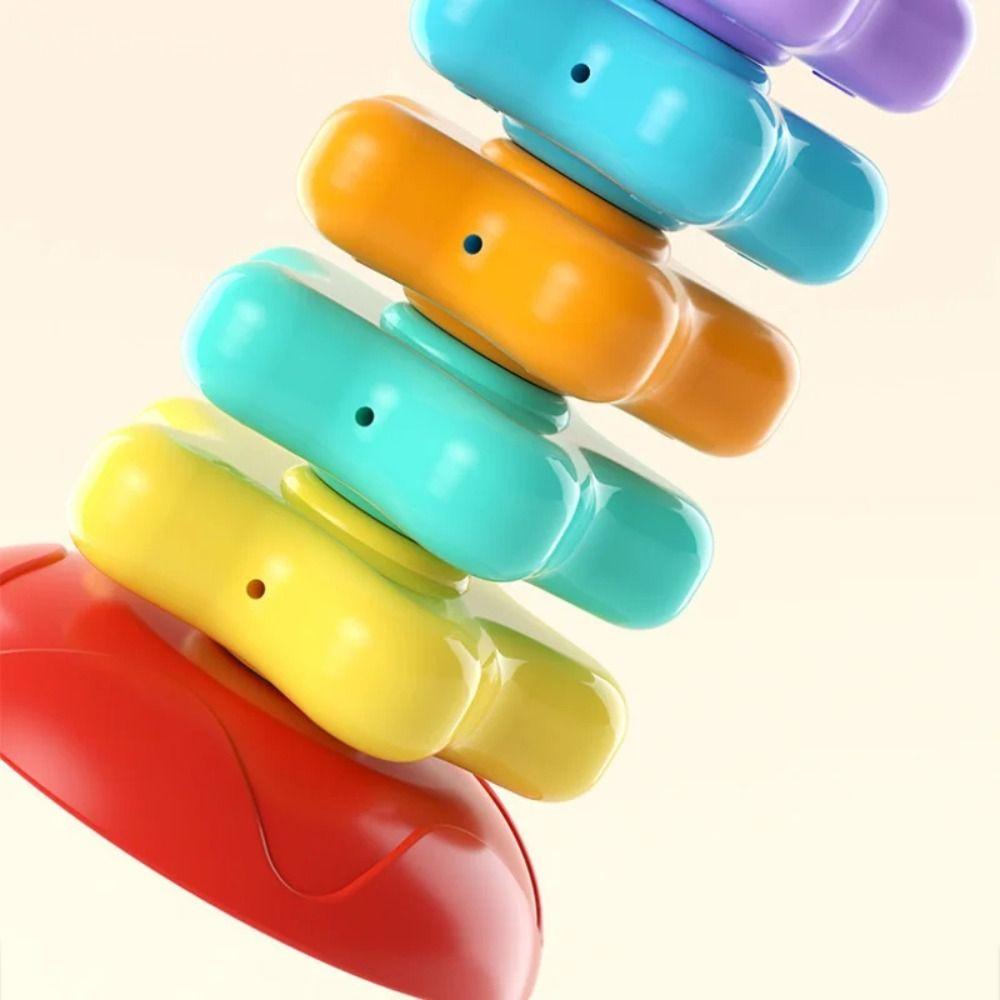 Радужная башня Вращающаяся радужная башня Игрушка Монтессори Составление радужной башни Дети