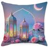 New Moon Chandelier Flowers Dreamy Folk Line Print Home Living Room Sofa Pillow Cover