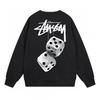 Classic Print Hoodie Mens Loose Fit Crewneck Cotton Sweatshirt Casual Wear