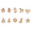 50 Pieces/Set Christmas Decorations Mini Tree Ornaments Santa Claus Snowman Deer Decoration
