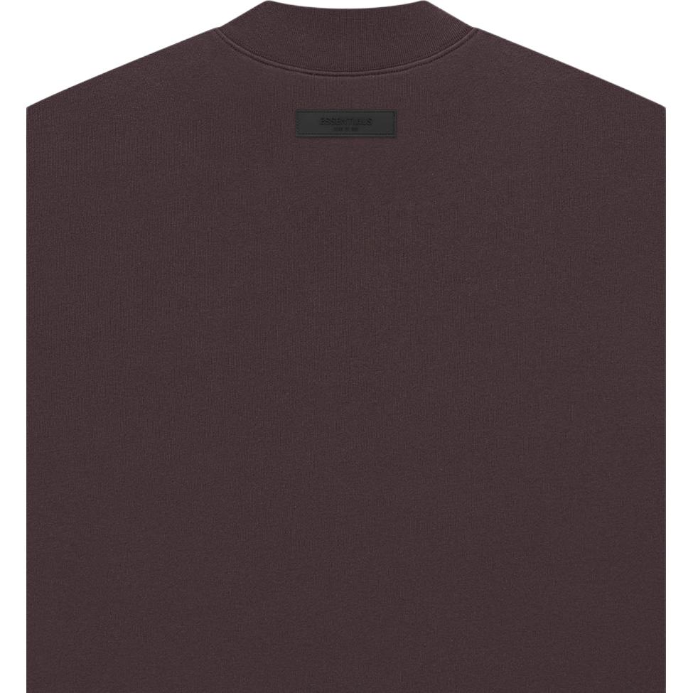 Fear of God Essentials Мужская толстовка SS23 Свободного кроя с круглым вырезом и принтом логотипа цвета сливы FOG-SS23-024